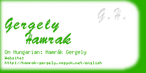 gergely hamrak business card
