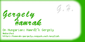 gergely hamrak business card